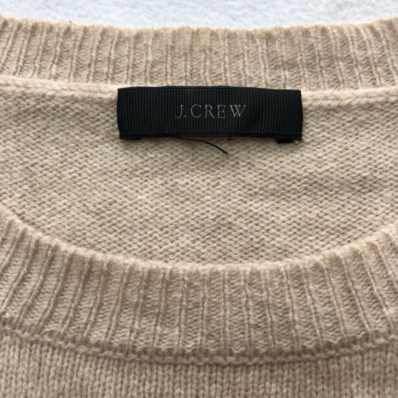 J. Crew Metallic Braid Wool Sweater Cream - Picture 4 of 7